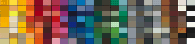 Vzorník barev práškové barvy - Komaxit